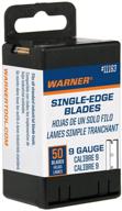 warner single edge razor blades 50-pack with safety dispenser - 11163 logo