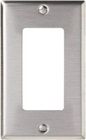 img 4 attached to Leviton 84401-40 1-Gang Decora/GFCI Device Wallplate, Device Mount, Stainless Steel - Enhanced SEO