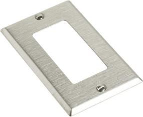 img 3 attached to Leviton 84401-40 1-Gang Decora/GFCI Device Wallplate, Device Mount, Stainless Steel - Enhanced SEO