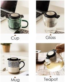 img 1 attached to ☕ Stainless Steel Extra Fine Mesh Tea Infuser - Ideal Tea Strainer for Loose Leaf Tea and Coffee, with Large Capacity for Tea Cups, Teapots, Mugs - Double Silicone Handles for Easy Brewing