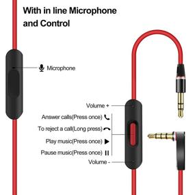 img 3 attached to Inovat Replacement Control Talk MIC Cable/Wire/Aux/Cord for Beats Solo/Studio/Pro/Detox Headphones