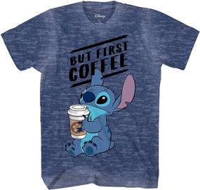 img 1 attached to 👕 Disney Stitch Coffee T-Shirt for Men - Heathered Clothing and Shirts