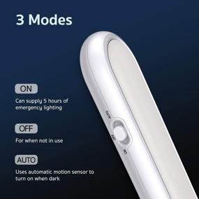 img 1 attached to 🔦 ESR7Gears Smart Closet Light, Battery-Powered Under-Cabinet Light with 20 LEDs, 2 Modes, Built-in Magnet, Portable Motion Sensor Light for Closet, Kitchen, Stairs, Hallway - 2-Pack