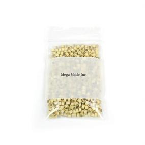 img 1 attached to 💇 500 PCS Blonde Micro Rings for Hair Extensions - Small 4.5mm Silicone Lined Beads