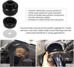 img 2 attached to 🚗 1999-2014 Chevy Silverado & Sierra 2WD/4WD 1500/2500 Polyurethane Black Body and Cab Mount Bushing Kit - 7-141