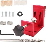 🔴 enhance woodworking precision with wish hally wood red jig accessories – pocket hole jig kit 46pcs and carpentry locator (red) logo