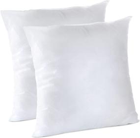 img 4 attached to Set of 2 Decorative Throw Pillow Inserts - Premium Hypoallergenic Couch Pillows - 18 x 18 Inches - White - Ideal for Couch, Bed, Sofa