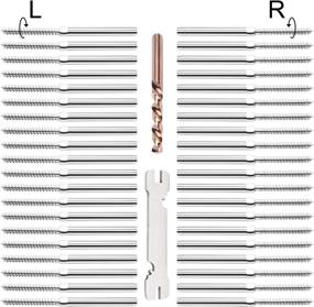 img 4 attached to 🔩 BLIKA 3/16" Swage Lag Screws: T316 Stainless Steel Deck Cable Railing Hardware (20 Pairs)