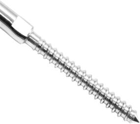 img 2 attached to 🔩 BLIKA 3/16" Swage Lag Screws: T316 Stainless Steel Deck Cable Railing Hardware (20 Pairs)