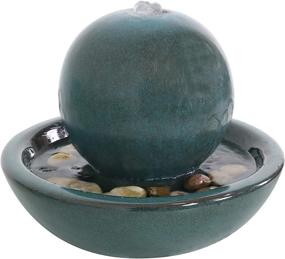 img 4 attached to 🌊 Sunnydaze Ceramic Tabletop Water Fountain with Orb Design - Enhancing Your Indoor Zen Experience - Relaxing Water Feature for Desks - Interior Spa and Yoga Decoration - 7-Inch Tall