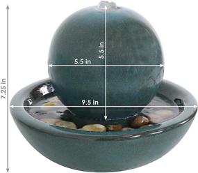 img 1 attached to 🌊 Sunnydaze Ceramic Tabletop Water Fountain with Orb Design - Enhancing Your Indoor Zen Experience - Relaxing Water Feature for Desks - Interior Spa and Yoga Decoration - 7-Inch Tall