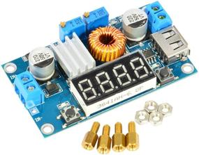 img 4 attached to JacobsParts XL4015 5A DC-DC Buck Step Down Voltage Constant Current Converter Module with LED Voltmeter, USB Output, and Adjustable Power Regulator Board