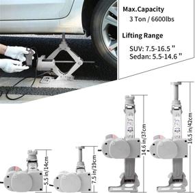 img 3 attached to ⚡ Набор для электрического домкрата STANDTALL для автомобиля: 3-тонный универсальный автоматический гидравлический домкрат 12 в сборе с ударным гайковертом и насосом для накачивания шин - идеальный для легкой замены и ремонта колес.