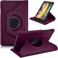 🔮 360° rotating case for samsung galaxy tab a 8.0 (2019), purple - multi-angle viewing stand cover for sm-t290/t295/t297 tablet logo