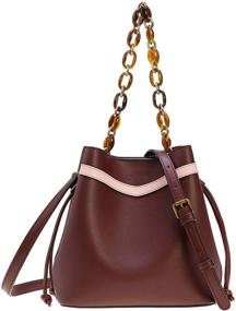 img 4 attached to Leather Crossbody Shoulder Detachable Handbag Women's Handbags & Wallets for Shoulder Bags