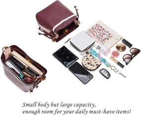 img 2 attached to Leather Crossbody Shoulder Detachable Handbag Women's Handbags & Wallets for Shoulder Bags