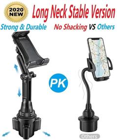 img 3 attached to 📱 TECOTEC Upgraded 13-inch Long Neck Cup Holder Tablet Mount, Universal 2-in-1 Cup Holder Phone Holder for All Cellphones, Rugged Phones, Samsung Z Fold 3, Z Fold 2, iPads, and Tablets