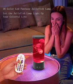 img 1 attached to 2021 Upgraded Jellyfish Lava Lamp: 16 Color Changing Light Effects, Remote Control Live Jellyfish Aquarium Lamp - Ideal Gift for Home and Office Decor, Kids, and Adults