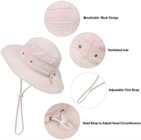 img 1 attached to 👒 Sun Protection Hat for Kids and Toddlers - Wide Brim Beach Hat for Summer Activities, Hiking and Fishing