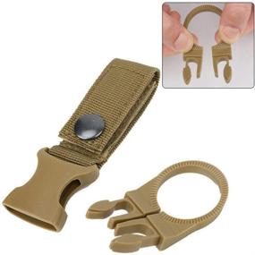 img 1 attached to 🧗 Hanging Bottle Strap Carabiner with Belt Clip, Portable Water Bottle Holder Keychain for Outdoor Camping, Hiking, and Traveling