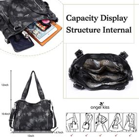 img 1 attached to 👜 Женские сумки и кошельки G Black: верхняя ручка для сумок на плечо с карманом для хобо