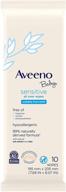 👶 aveeno baby sensitive all over wipes - hypoallergenic, paraben & fragrance-free (480 total wipes, pack of 48) logo