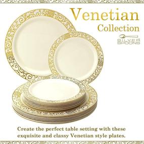 img 3 attached to DISPOSABLE DINNERWARE Elegant Venetian Collection