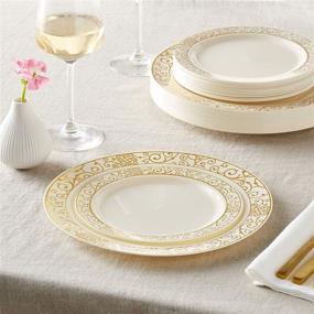 img 2 attached to DISPOSABLE DINNERWARE Elegant Venetian Collection