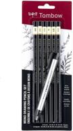 📏 набор карандашей для рисования tombow 61002 mono, combo 6-pack. премиум набор графитовых карандашей с точным ластиком zero - идеально для профессионалов логотип