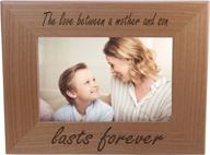 🖼️ everlasting love: engraved natural alder wood picture frame - tabletop or hanging, horizontal 4x6 size логотип