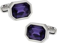 cuff daddy shimmering crystal amethyst cufflinks logo