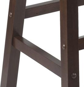 img 2 attached to 🪑 Winsome Mona Stool, Antique Walnut Finish, 29-Inch Height