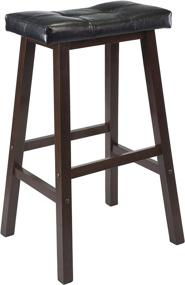 img 4 attached to 🪑 Winsome Mona Stool, Antique Walnut Finish, 29-Inch Height