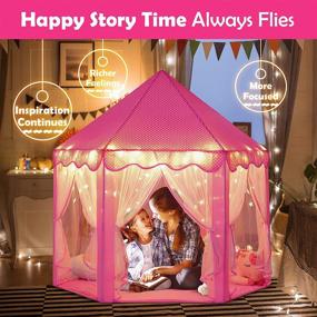 img 3 attached to 🏰 Wilwolfer Princess Hexagon Playhouse: A Magical Retreat for Children