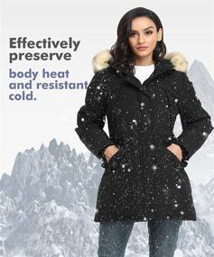 img 2 attached to PUREMSX Thicken Alternative Outwear Overcoat Women's Clothing in Coats, Jackets & Vests