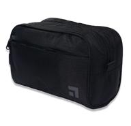 🧳 premium slate travel dopp kit - waterproof nylon shaving toiletry bag organizer (black) logo