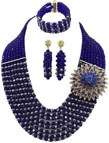 img 3 attached to Africanbeads Crystal Necklace Jewelry Bridesmaid