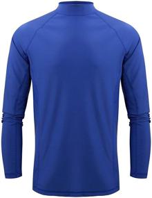 img 4 attached to 👕 Quick Dry UPF 50+ Men's Long Sleeve Surf Shirt Swimsuit- Sun Protective Rash Guard