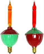 🎄 set of 2 classic bubble lights in red and yellow for 120 v christmas replacement bulbs logo