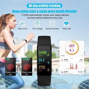 img 3 attached to 2021 Body Temperature Heart Rate Sleep Health Monitor Fitness Tracker with Pedometer Step Calorie Counter Watch for Women Men Teens Boys Girls (Blue)