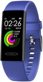 img 4 attached to 2021 Body Temperature Heart Rate Sleep Health Monitor Fitness Tracker with Pedometer Step Calorie Counter Watch for Women Men Teens Boys Girls (Blue)