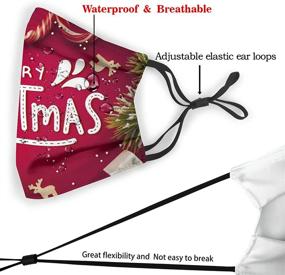 img 2 attached to 🎅 Stay Festive and Protected with the Merry Christmas Face Mask: Adjustable Ear Loops, Nose Wire, and Reusable Cloth Protection