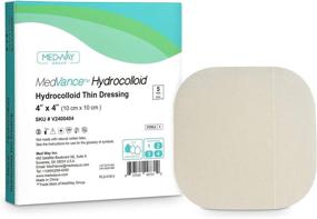 img 4 attached to 💊 MedVance TM Hydrocolloid: Enhanced Healing with Hydrocolloid Adhesive Thin Dressing, 4"x4" (Box of 5 Dressings)