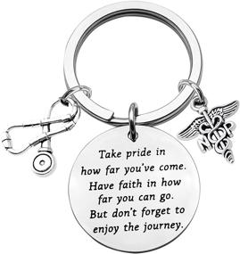 img 4 attached to 🎓 Graduation Keychain Caduceus - Inspiring Jewelry for Girls, Perfect for Practitioners