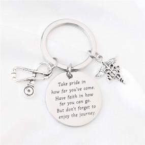 img 3 attached to 🎓 Graduation Keychain Caduceus - Inspiring Jewelry for Girls, Perfect for Practitioners