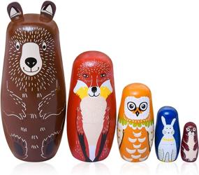 img 4 attached to 🎨 Conzy Stackable Handmade Matryoshka Decoration