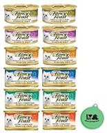 purina fancy feast classic pate grain free wet cat food variety pack - 6 flavor bundle, 3 oz each - pack of 12 with can cover логотип