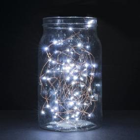 img 3 attached to Oak Leaf Twinkle Lights, Pack of 6 Sets with 30 LED Micro String Lights, Battery Operated Fairy Lights, Copper Wire, Cool White, 9.8 Feet, Ideal for DIY Wedding, Home, Bedroom, and Party Decor