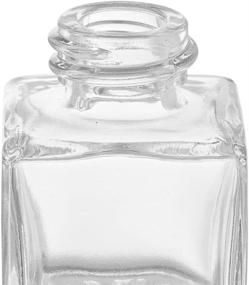 img 1 attached to 🧂 Tezzorio Set of 2 Mini Glass 0.5 oz Salt and Pepper Shakers - Cube Body Restaurant Salt and Pepper Shakers