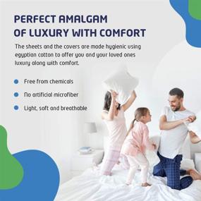 img 3 attached to 🛏️ Luxurious Silky & Soft Twin XL Flat Sheet | 100% Egyptian Cotton | 800 Thread Count | Single Piece Flat Sheet Only | Size: 70 x 102 Inch